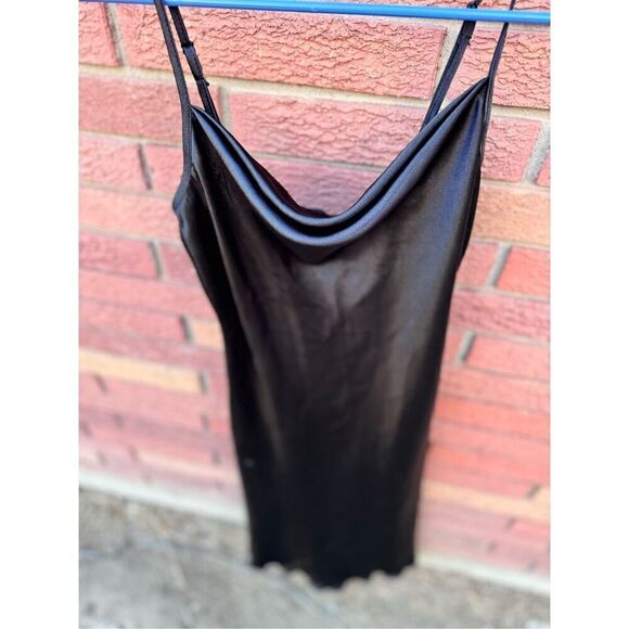 bebe long black slinky gown sz xs USA - Picture 3 of 13